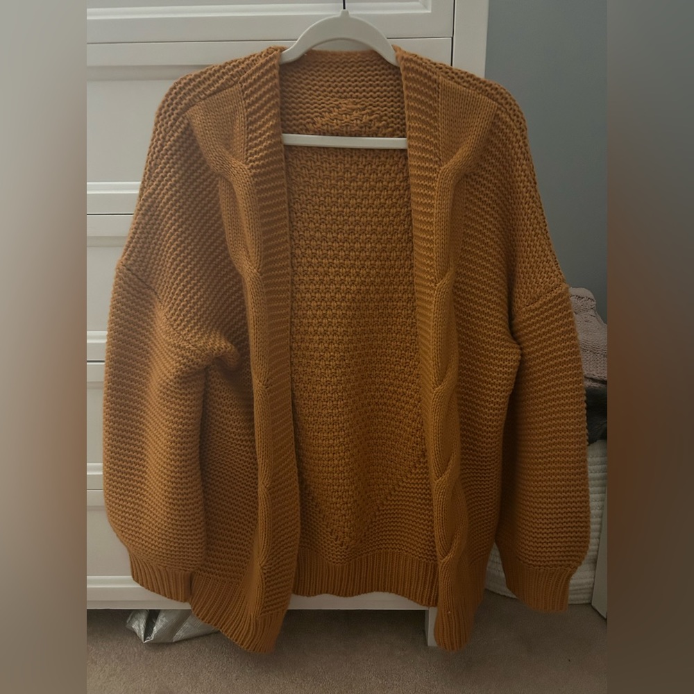 Pumpkin Chunky Knit Cardigan